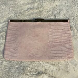 Vintage  ETRA Pink Leather Envelope Clutch